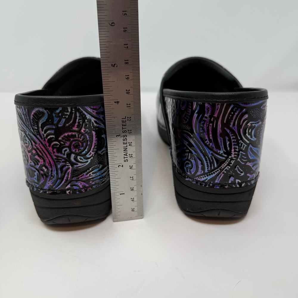 Dansko XP 2.0 Professional Nursing Shoes Women's 41 Black Multi Color Floral EUC - Picture 10 of 15